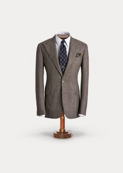 Men's Ralph Lauren Windowpane Wool Suit Jacket | 950483AVZ